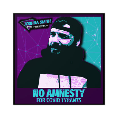 "No Amnesty for Covid Tyrants" Square Stickers, Indoor\Outdoor