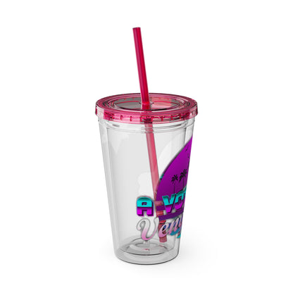 "Vote for Vengeance" Tumbler with Straw, 16oz
