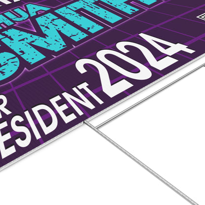 Joshua Smith for President Purple Single Sided Lawn Sign