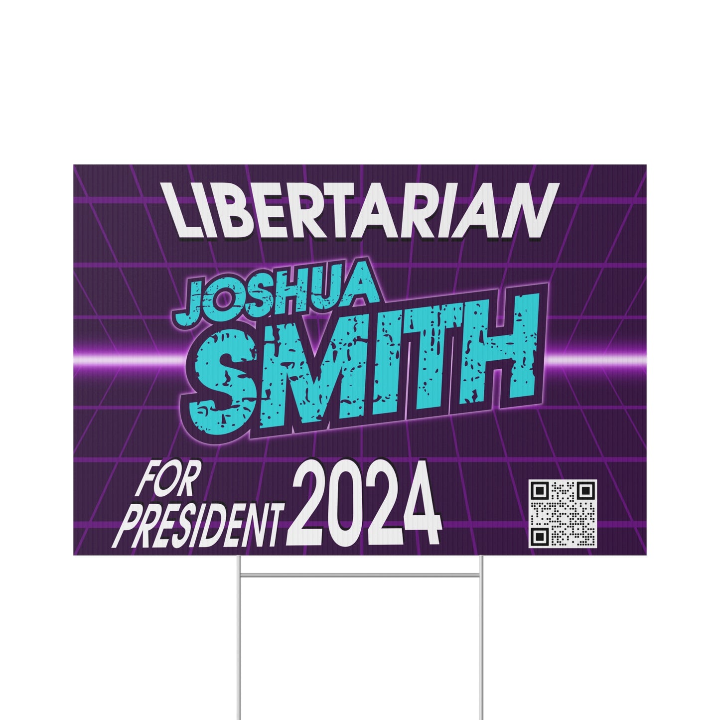Joshua Smith for President Purple Single Sided Lawn Sign
