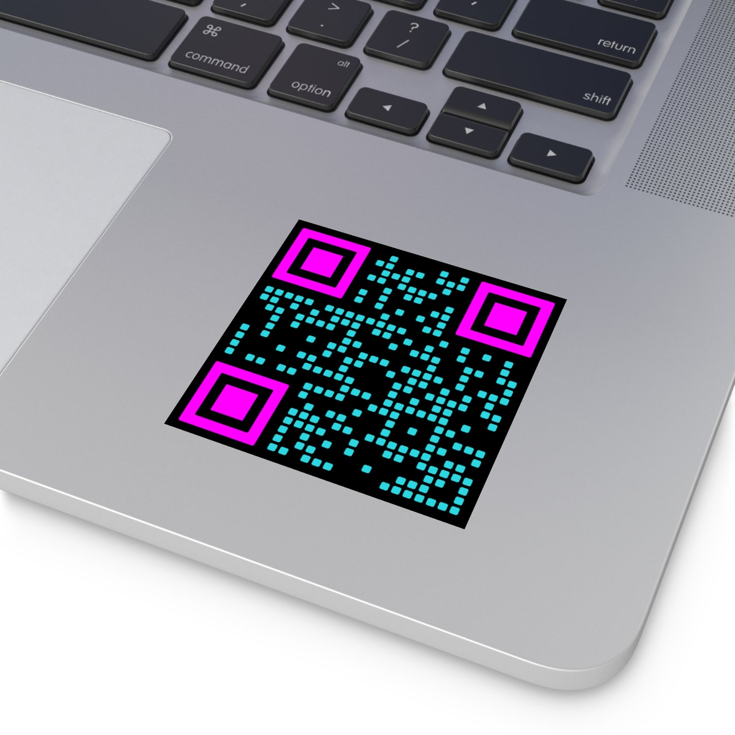 QR Code Purple Square Sticker, Indoor\Outdoor